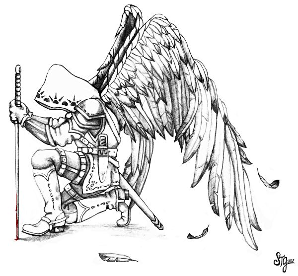 ArchAngel Warrior - Tattoo Linework Available